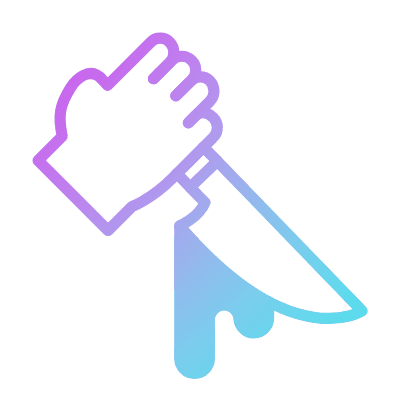 Bloody Knife, Animated Icon, Gradient