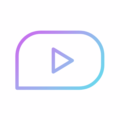 Chat Play, Animated Icon, Gradient