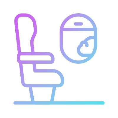 Airplane Seat, Animated Icon, Gradient