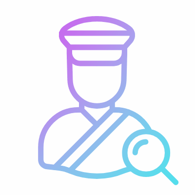 Man Border Guard, Animated Icon, Gradient