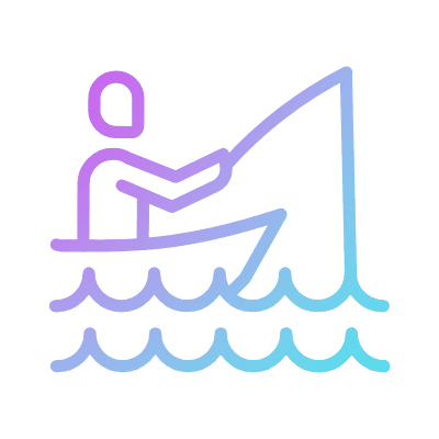Fishing, Animated Icon, Gradient