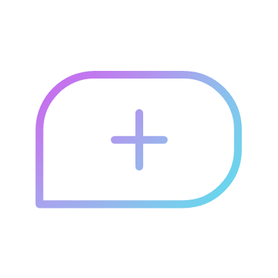 Chat Plus, Animated Icon, Gradient