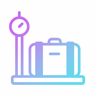 Baggage Scale, Animated Icon, Gradient