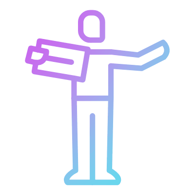 Hitchhike, Animated Icon, Gradient