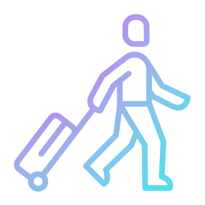 Traveler, Animated Icon, Gradient