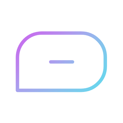 Chat Minus, Animated Icon, Gradient