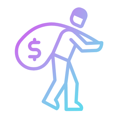 Thief, Animated Icon, Gradient