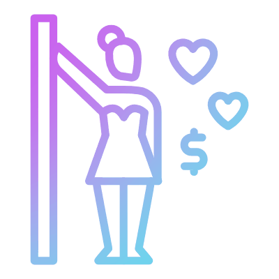 Sex Worker, Animated Icon, Gradient