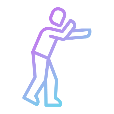 Punching, Animated Icon, Gradient