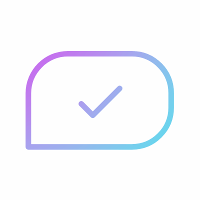 Chat Check, Animated Icon, Gradient