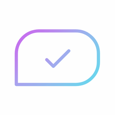 Message Verified, Animated Icon, Gradient
