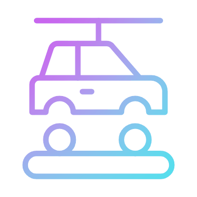 Car Factory Line, Animated Icon, Gradient