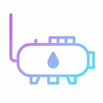 Oil Tank, Animated Icon, Gradient