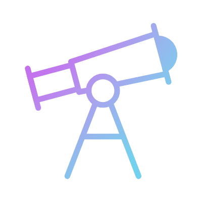 Telescope, Animated Icon, Gradient