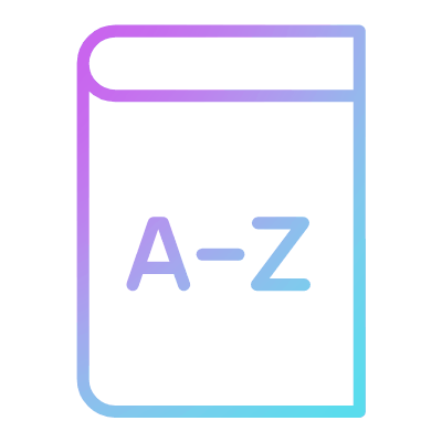 Dictionary, Animated Icon, Gradient