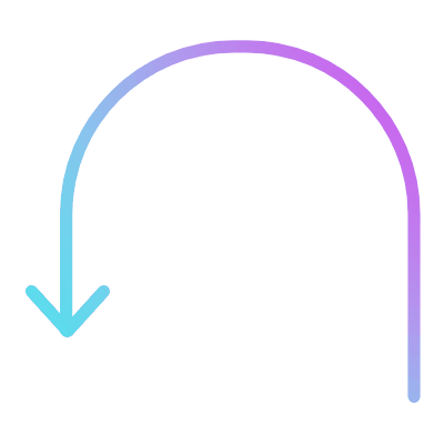 U Turn, Animated Icon, Gradient