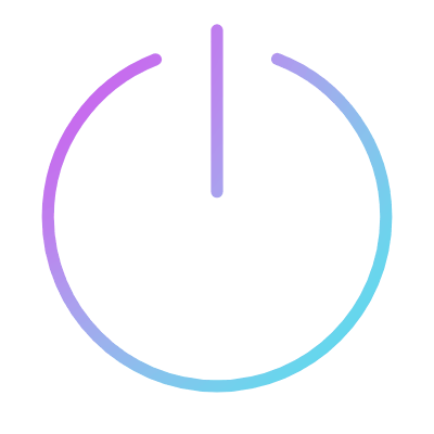 Power Symbol, Animated Icon, Gradient