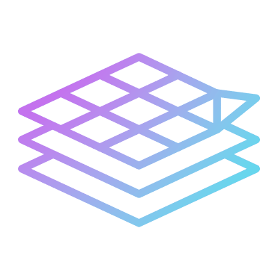 Cloth layers, Animated Icon, Gradient