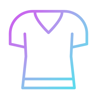 T-shirt V Neck, Animated Icon, Gradient