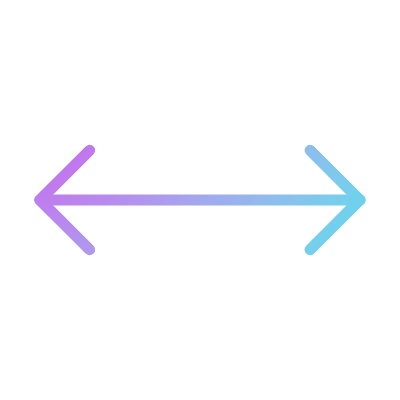 Expand Horizontal, Animated Icon, Gradient