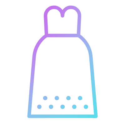 Wedding dress, Animated Icon, Gradient