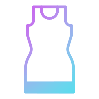 Cocktail Dress, Animated Icon, Gradient