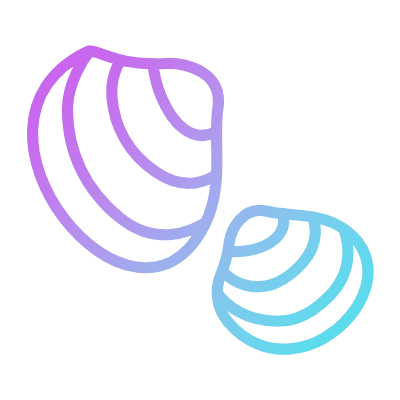 Clams, Animated Icon, Gradient
