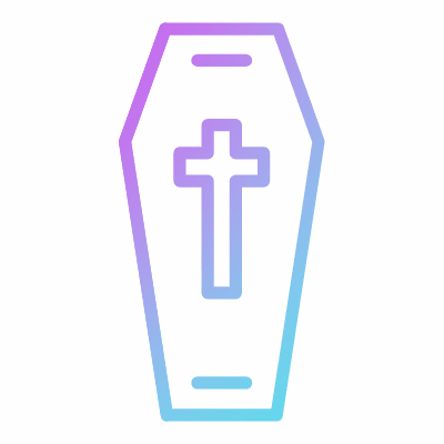 Coffin, Animated Icon, Gradient