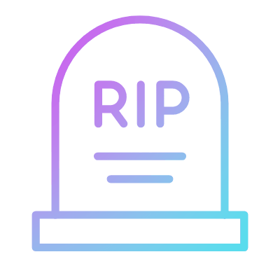 Tombstone, Animated Icon, Gradient