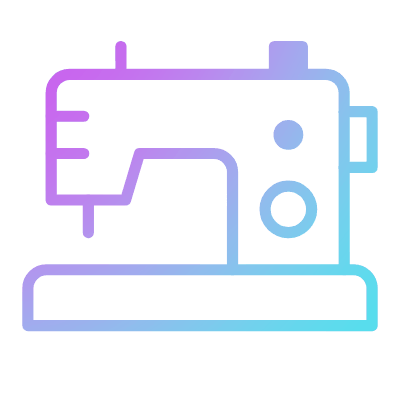 Sewing machine, Animated Icon, Gradient