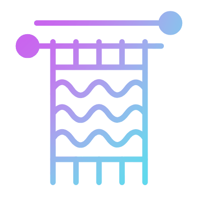 Knitting Needles, Animated Icon, Gradient