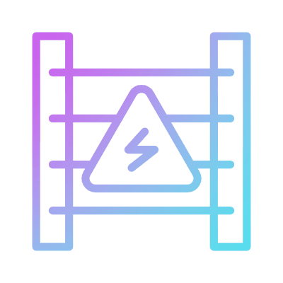 Electric fence, Animated Icon, Gradient