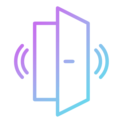 Door Alarm, Animated Icon, Gradient
