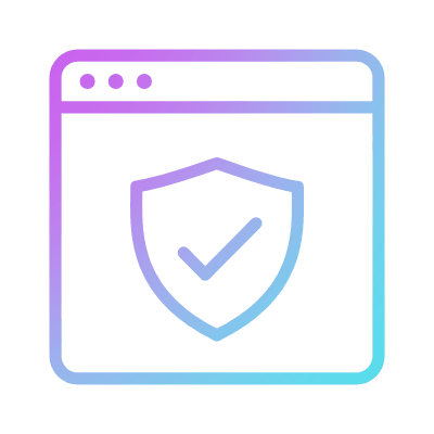 Browser Shield, Animated Icon, Gradient