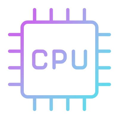 CPU Chip, Animated Icon, Gradient