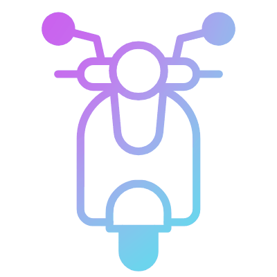 Vespa, Animated Icon, Gradient