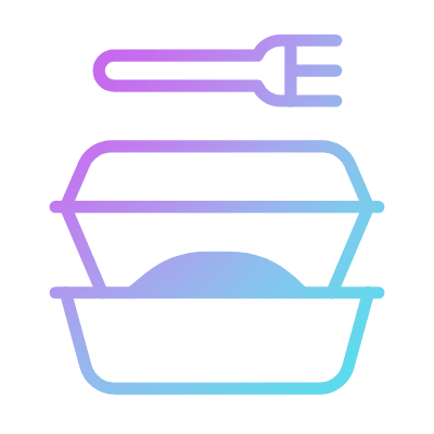 Food Take Away, Animated Icon, Gradient