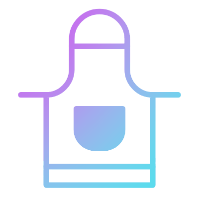Cooking apron, Animated Icon, Gradient