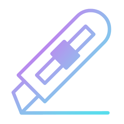 Paper cutter, Animated Icon, Gradient