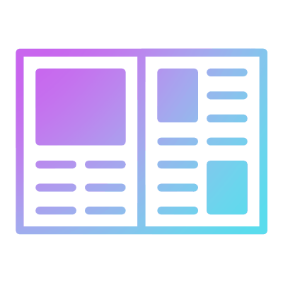 Magazine, Animated Icon, Gradient