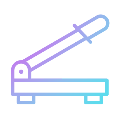 Paper Guillotine, Animated Icon, Gradient