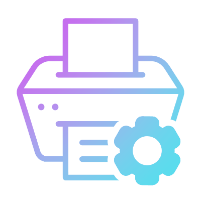 Printer settings, Animated Icon, Gradient