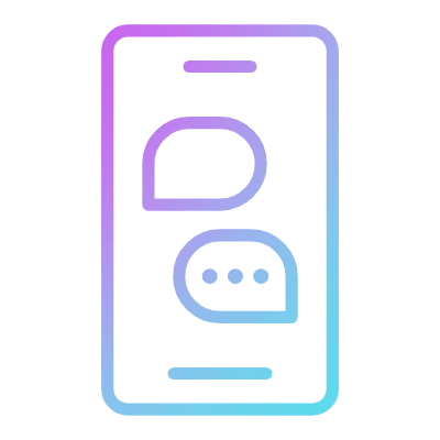 Smartphone Chats, Animated Icon, Gradient