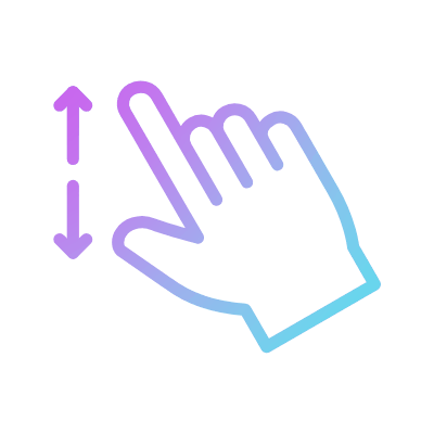 Zoom in, Animated Icon, Gradient