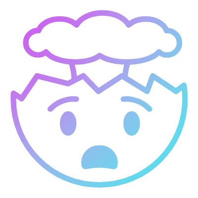 Exploding Head, Animated Icon, Gradient