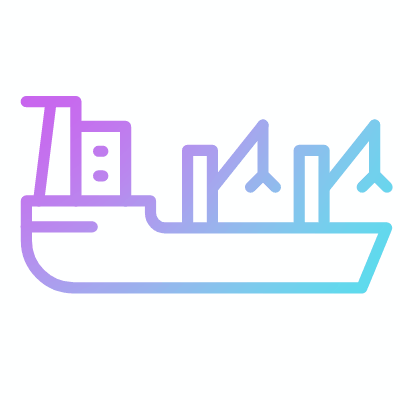 Bulker Ship, Animated Icon, Gradient