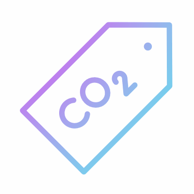 Price Tag CO2, Animated Icon, Gradient
