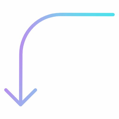 Turn, Animated Icon, Gradient