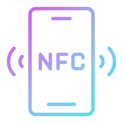 Smartphone NFC, Animated Icon, Gradient