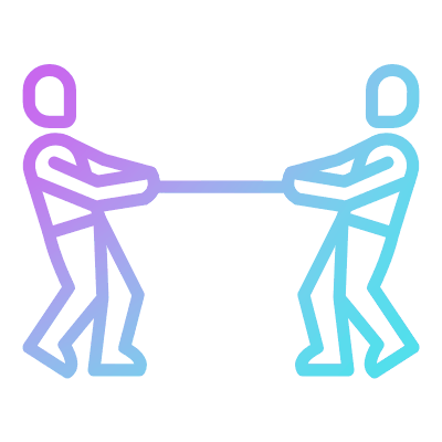 Tug Of War, Animated Icon, Gradient